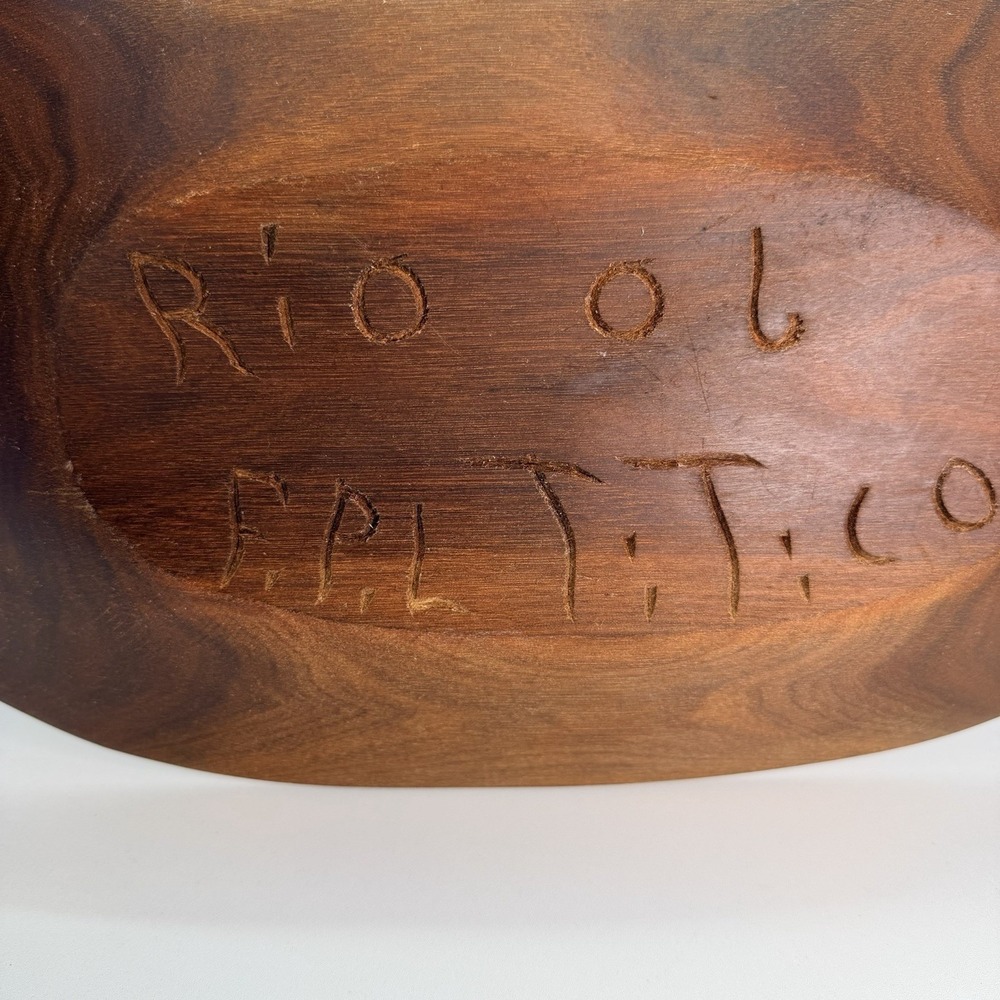 Hand Carved Teak Wood Decorative Bowl Fruit Bowl, Trinket Bowl Minimalist - Picture 9 of 14